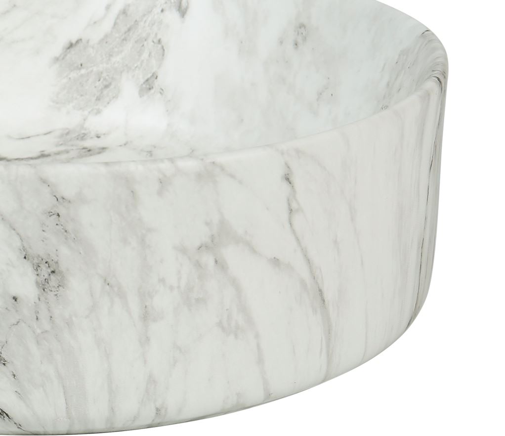 Mira 40 Round Above-Counter Basin – Matte White Finish Ceramic at Blue Bathware