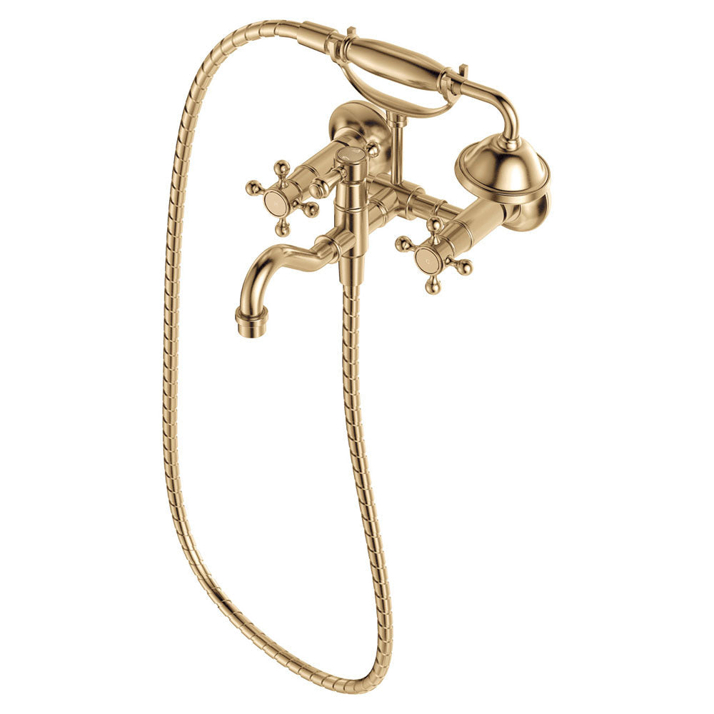 Lillian Exposed Bath Tap Set with Hand Shower - Urban Brass