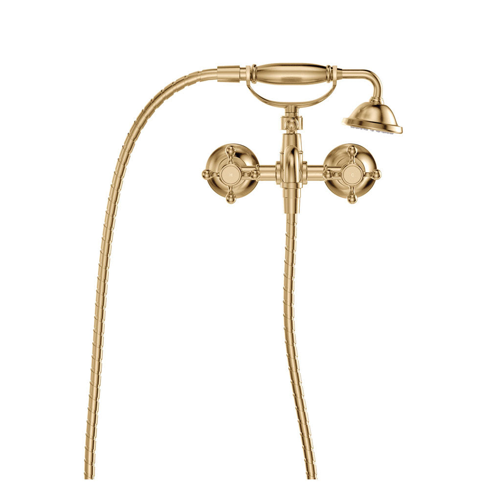 Lillian Exposed Bath Tap Set with Hand Shower