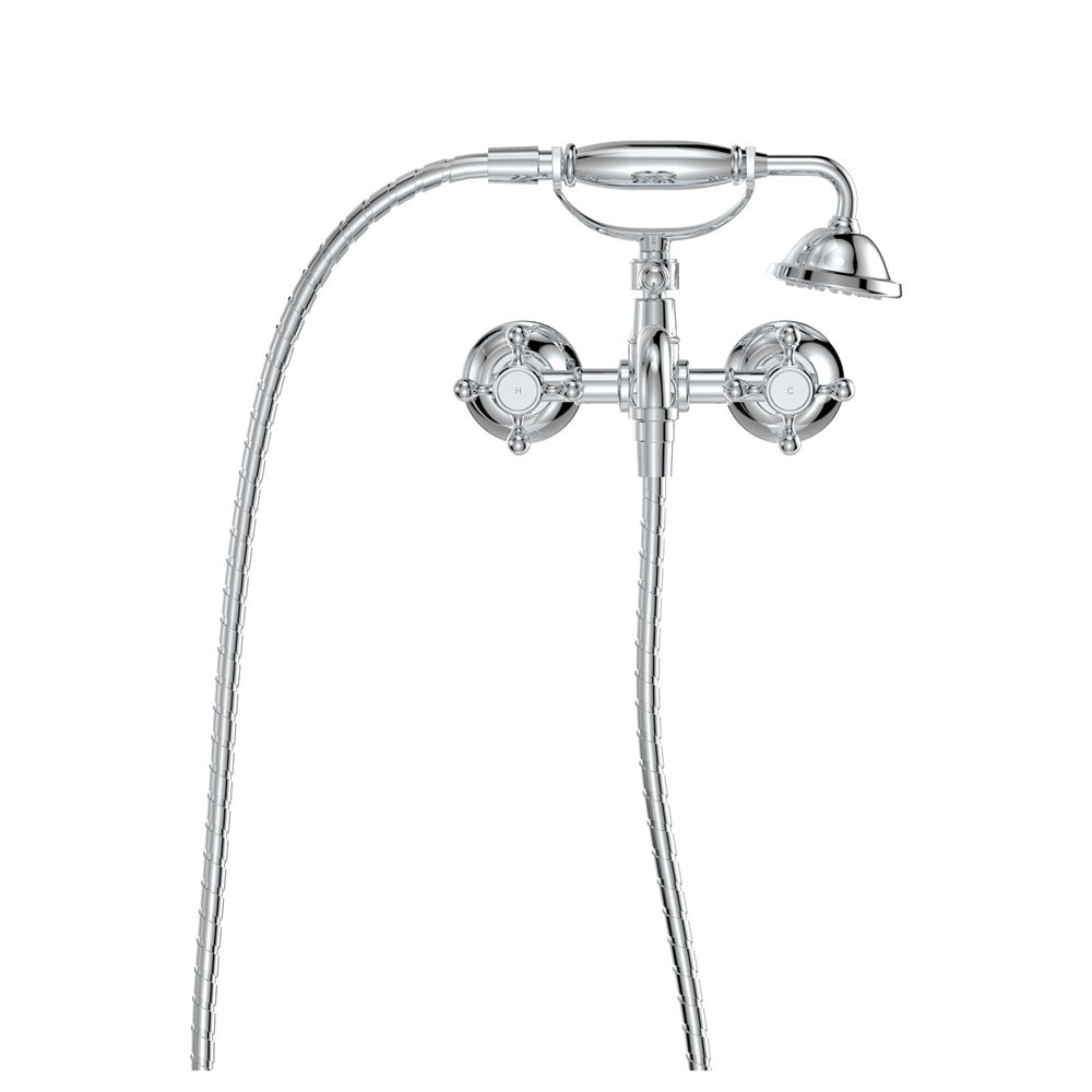 Lillian Exposed Bath Tap Set with Hand Shower