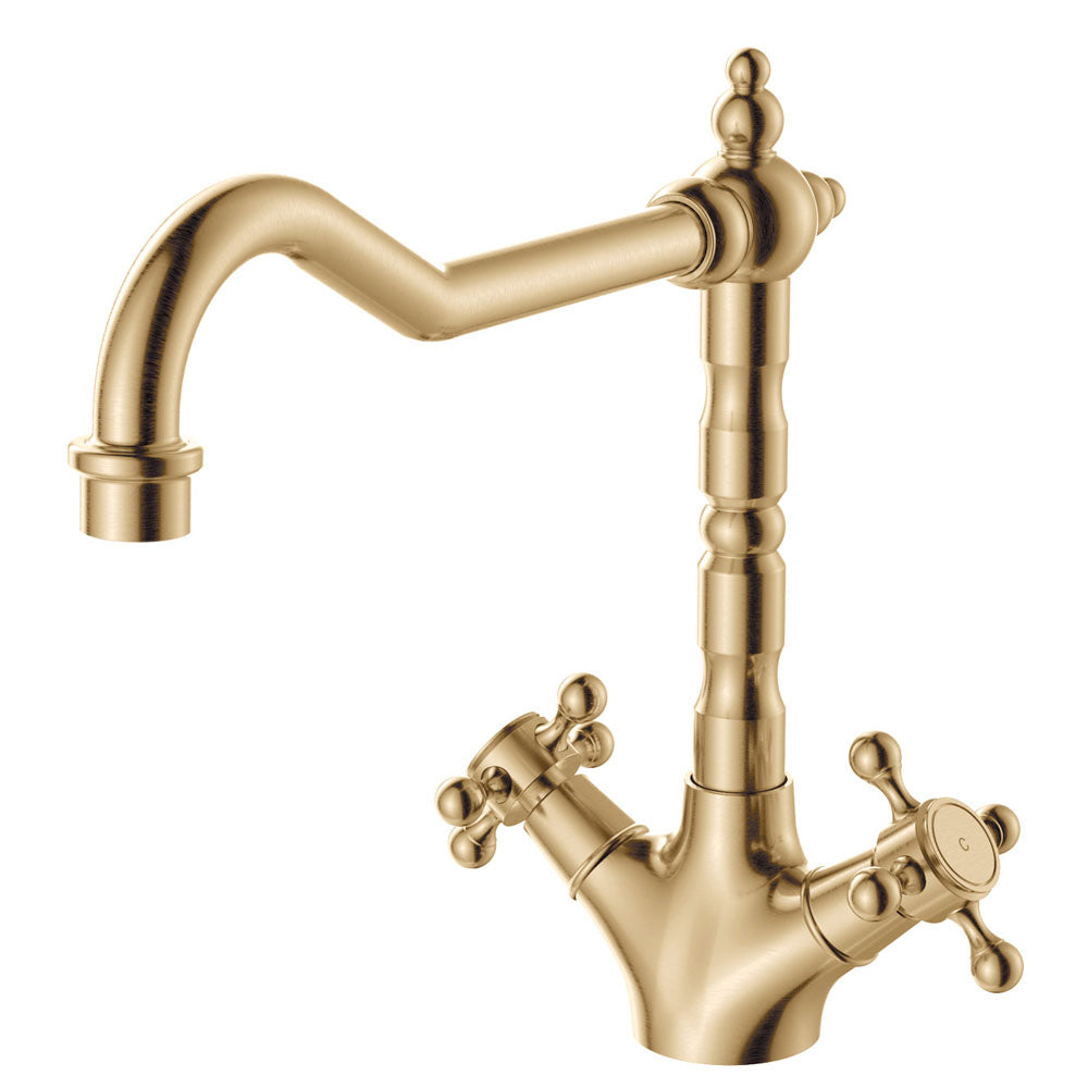 Lillian Shepherds Crook Sink Mixer - Urban Brass