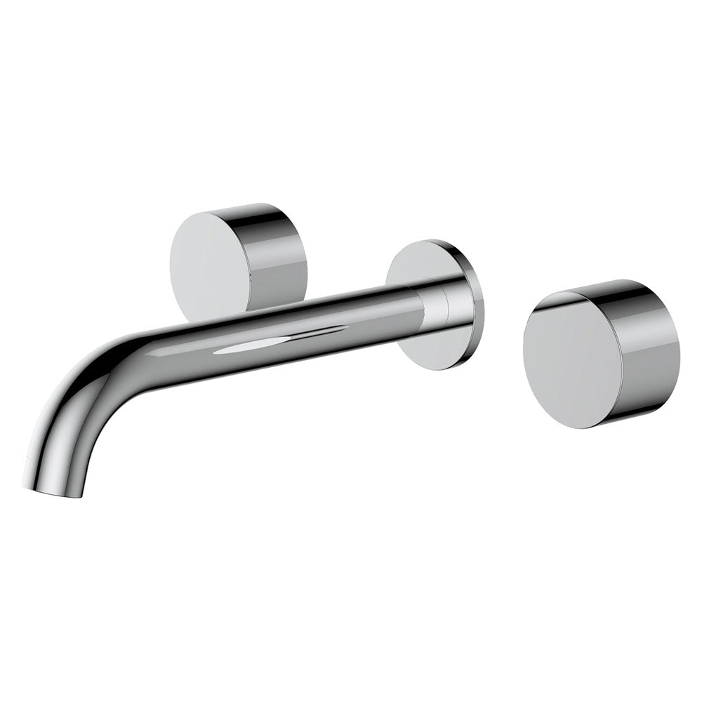 Kaya Wall Set, Round Taps, 180mm Outlet - Chrome