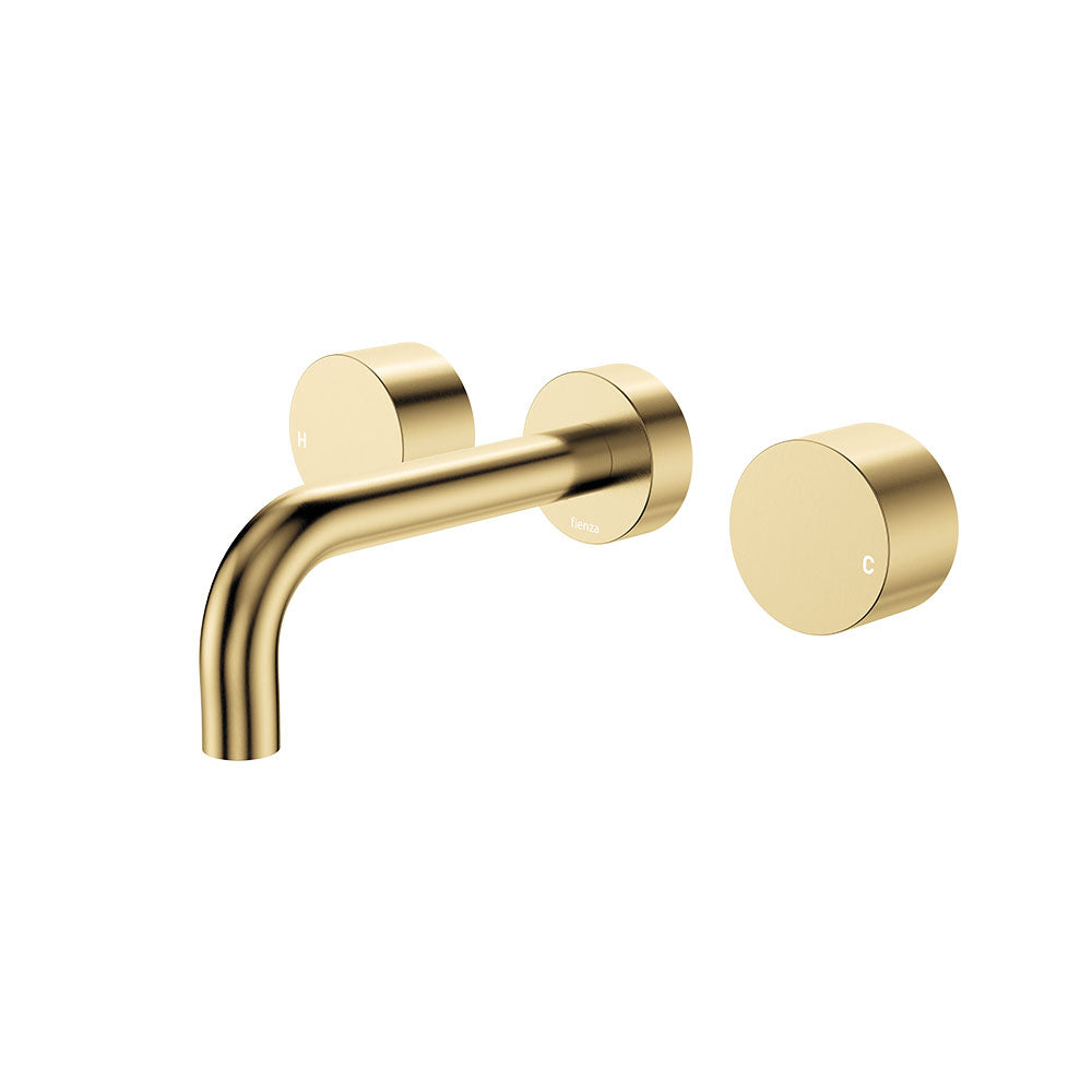 Kaya Wall Set, Round Taps, 130mm Outlet - Urban Brass