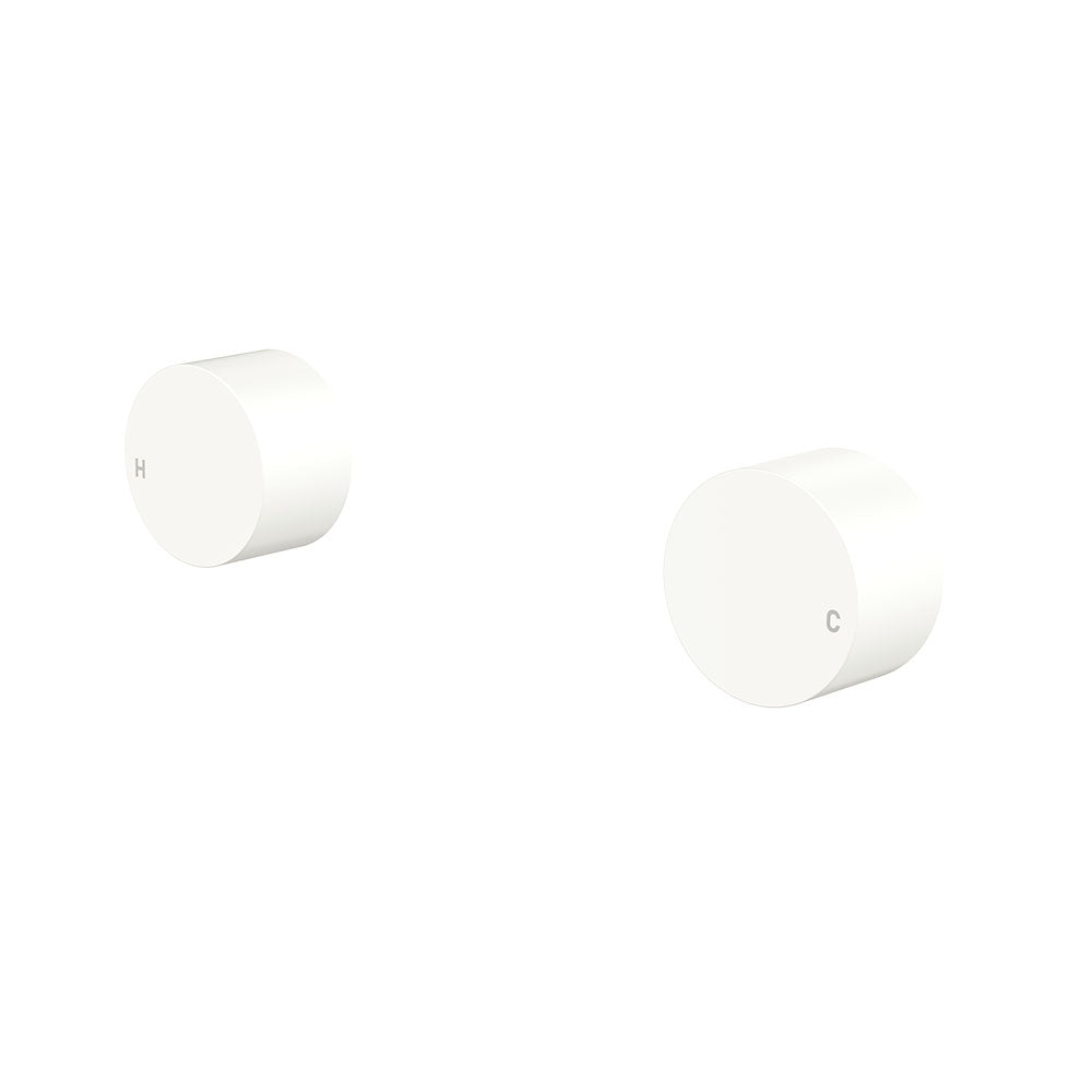 Kaya Round Wall Taps - Matte White