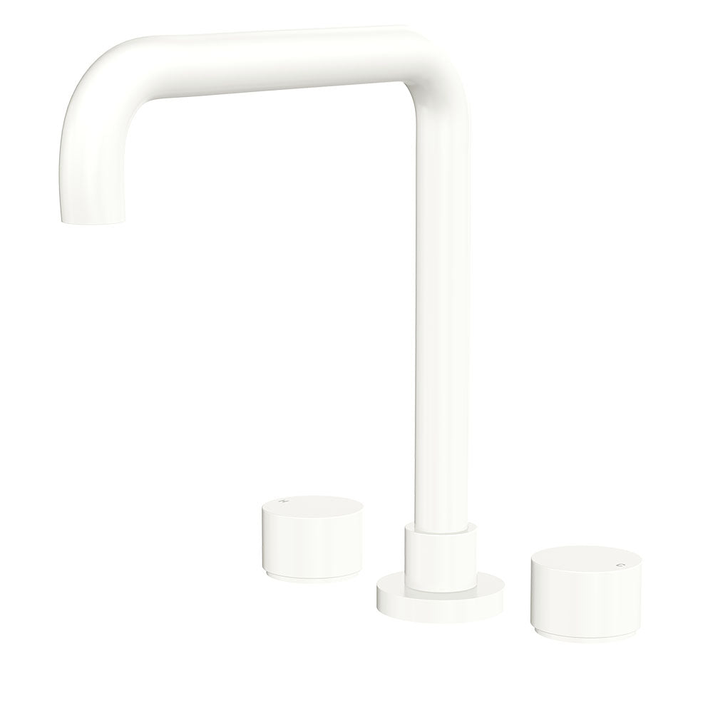 Kaya Squareline Hob Set, Round Taps - Chrome