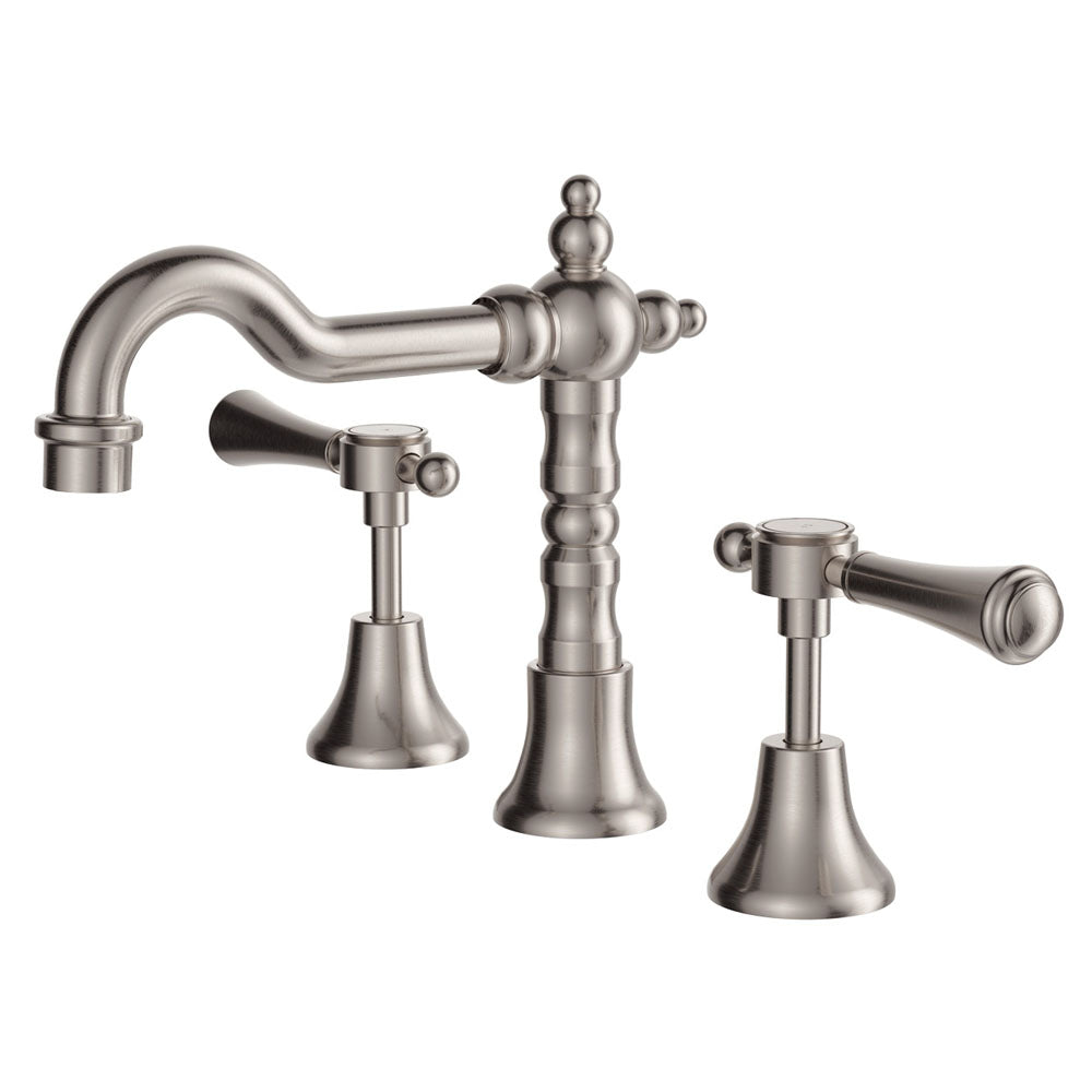 Lillian Lever Basin Set - Brushed Nickel