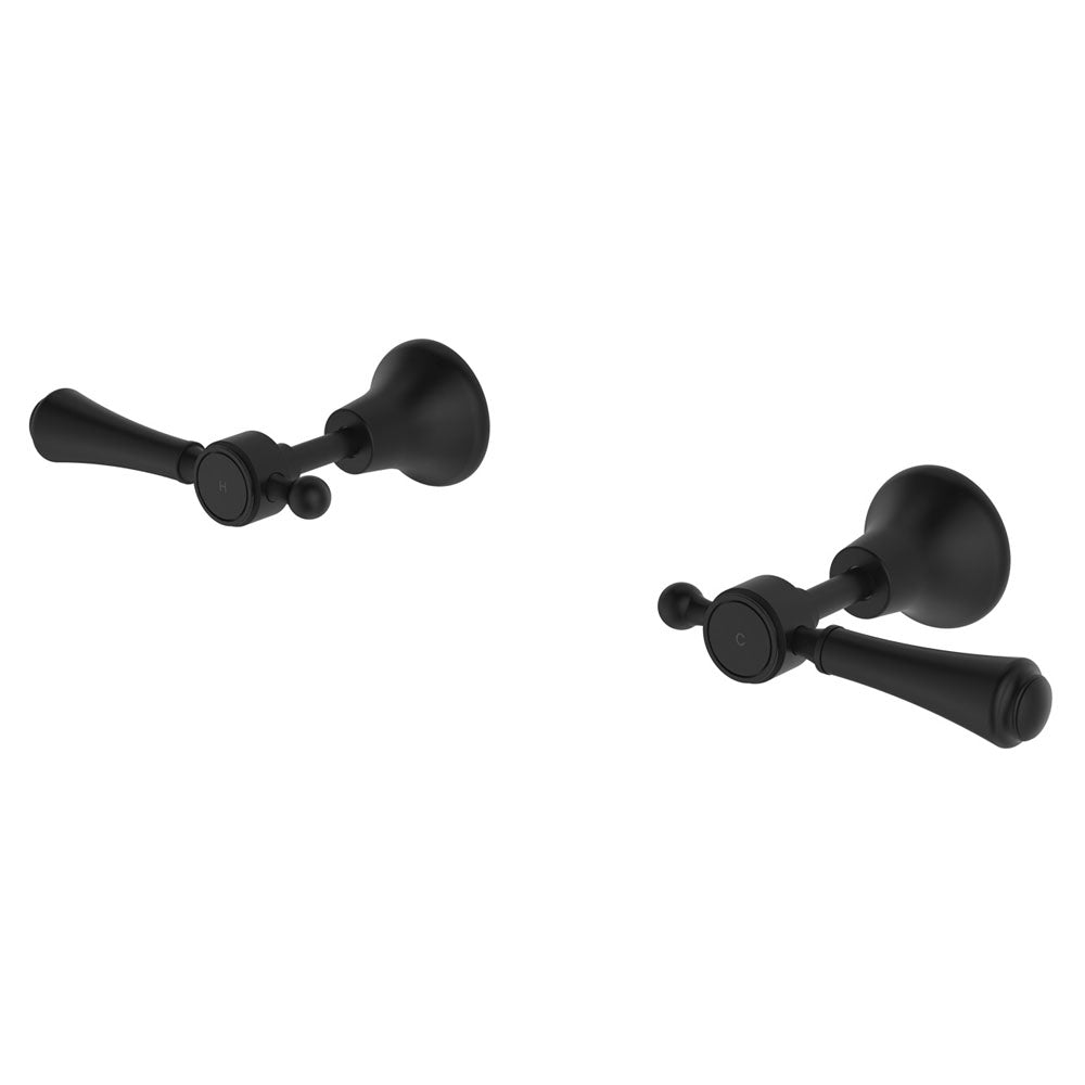 Lillian Lever Wall Top Assemblies - Matte Black