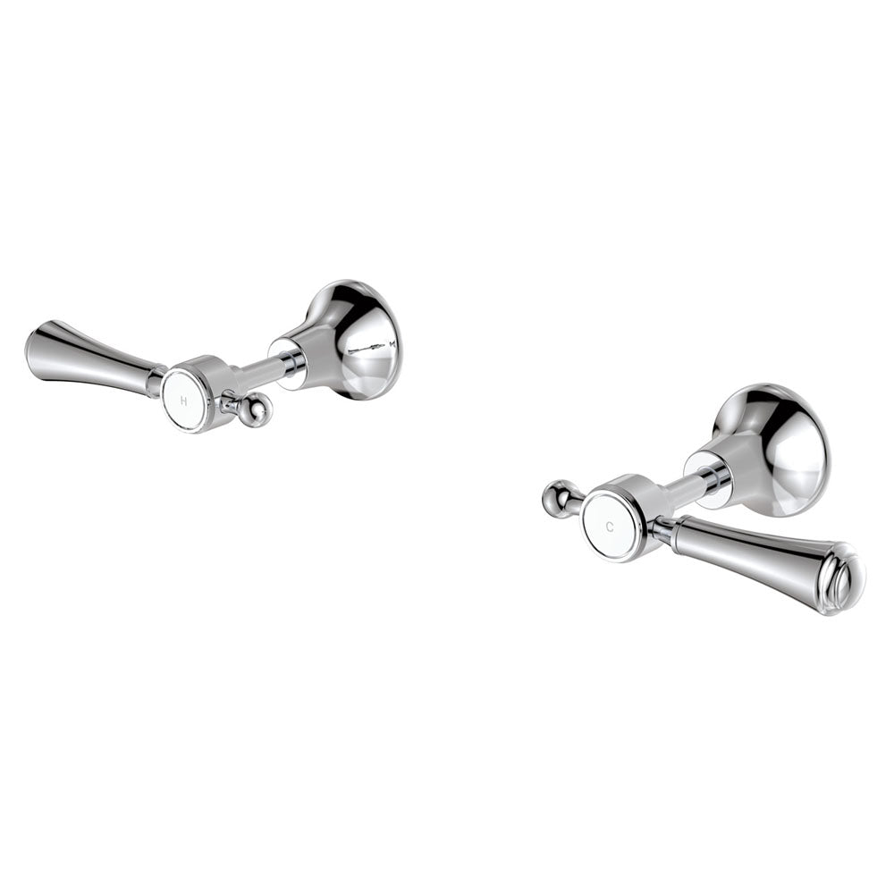 Lillian Lever Wall Top Assemblies - Chrome