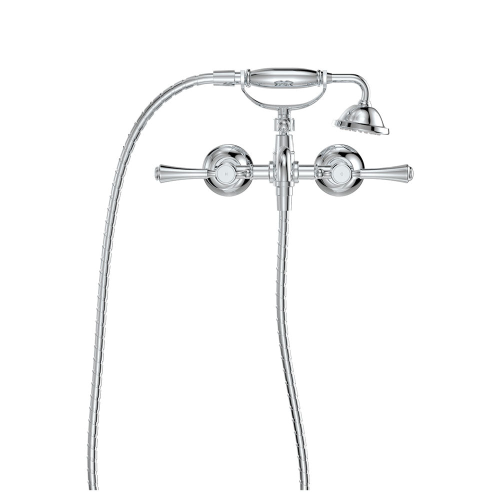 Lillian Lever Exposed Bath Tap Set with Hand Shower