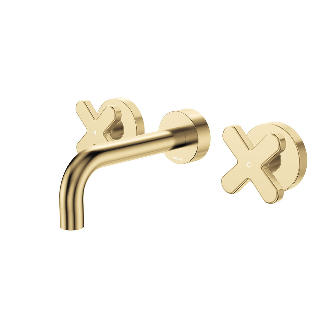 Kaya Wall Set, Cross Taps, 130mm - Urban Brass