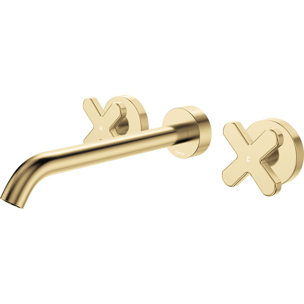 Kaya Wall Set, Cross Taps, 220mm - Urban Brass