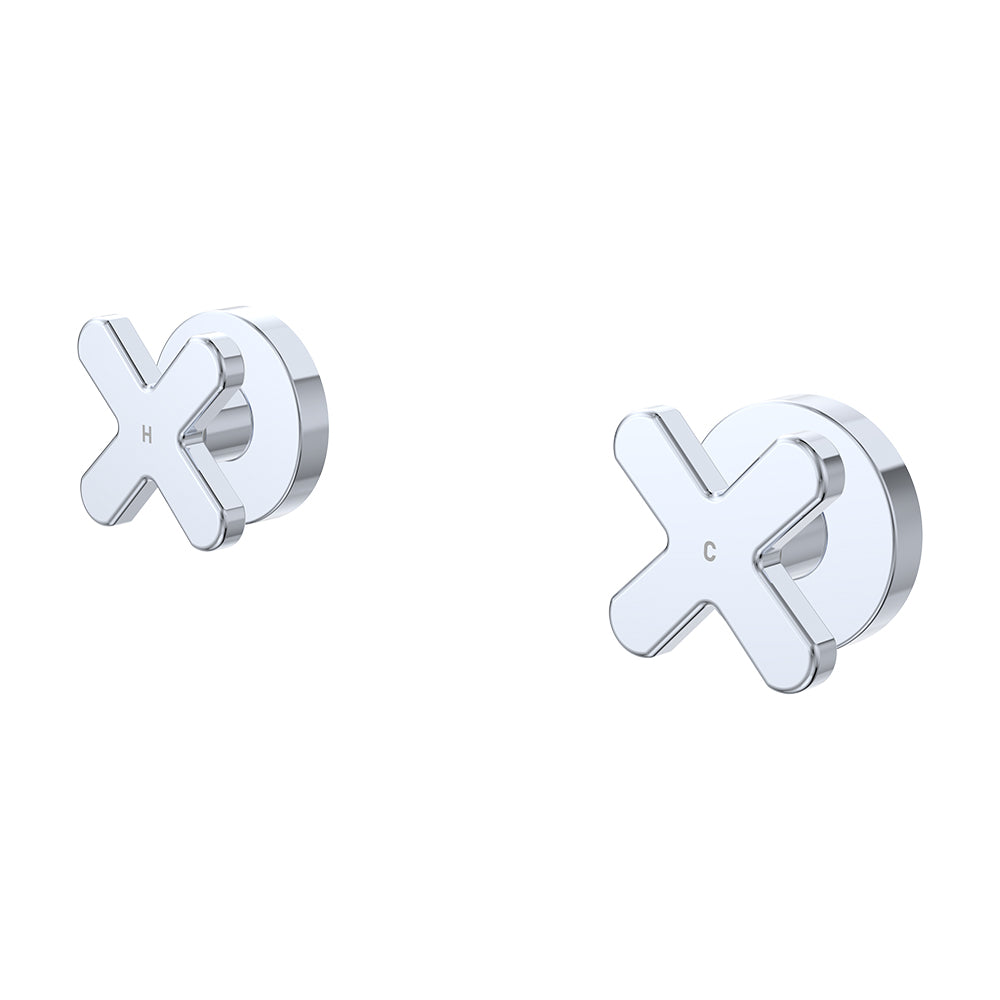 Kaya Cross Wall Taps - Chrome