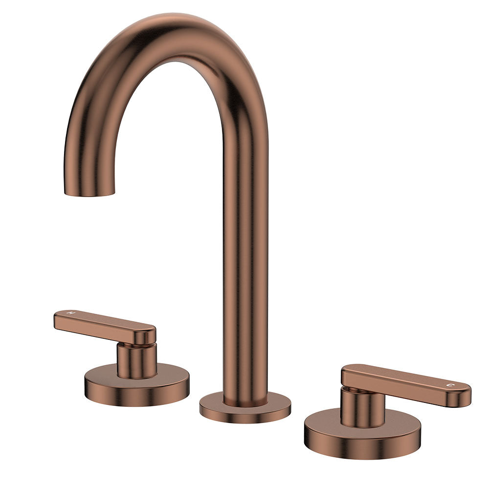 Kaya Round Hob Set, Lever Taps - Brushed Copper