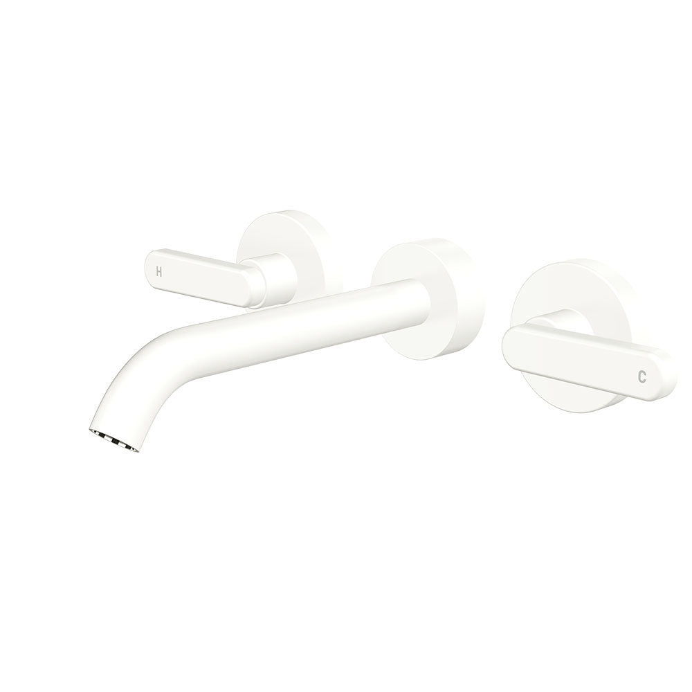 Kaya Wall Set, Lever Taps, 180mm - Matte White