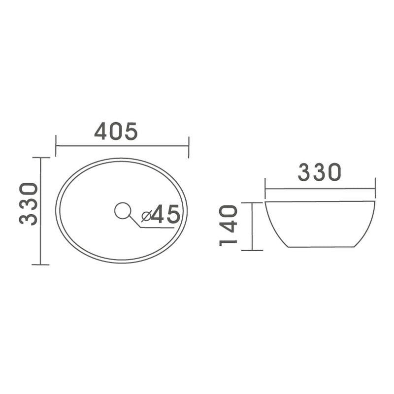 ARTISTIC Above Counter Basin WB 4047 - Blue Bathware 