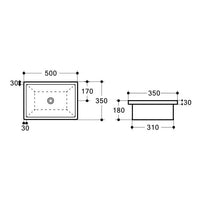 QUBI-II 500 Under Counter Basin (WB 5038A)