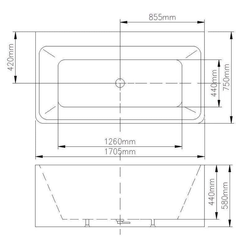 STELLA Free Standing Bath Tub - Blue Bathware 