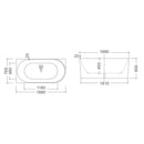 BONDI LH Free Standing Bath Tub - Blue Bathware 