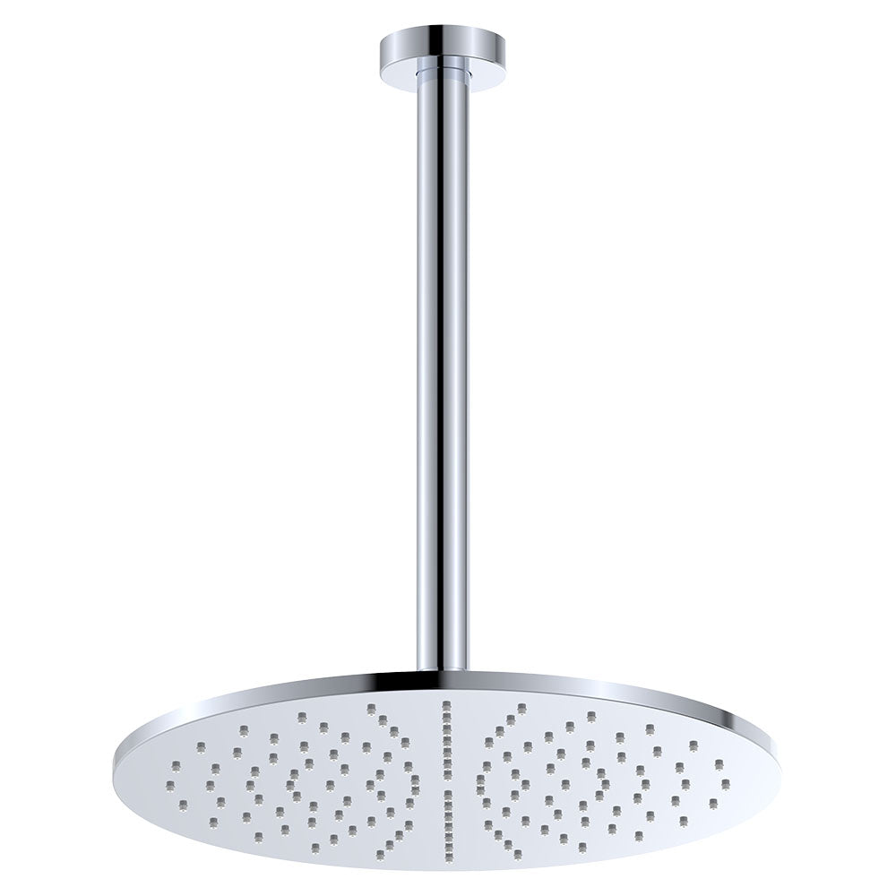 Empire Slim Ceiling Shower 300mm Head, 350mm Drop - Chrome