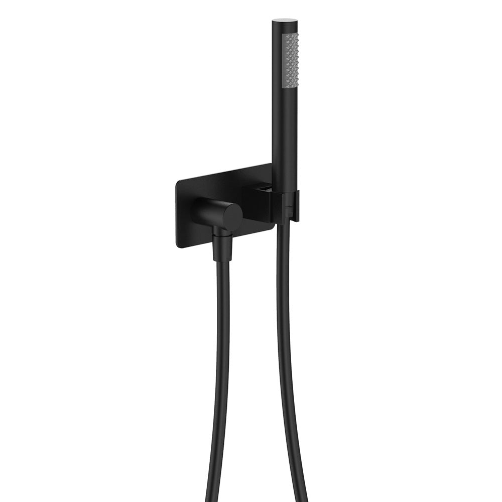 Hustle Hand Shower, Rectangular Plate - Matte Black