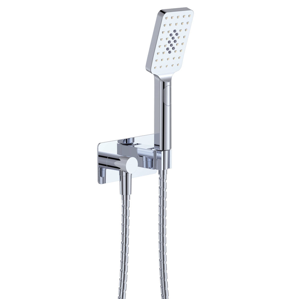 Tono Hand Shower, Rectangular Plate - Chrome