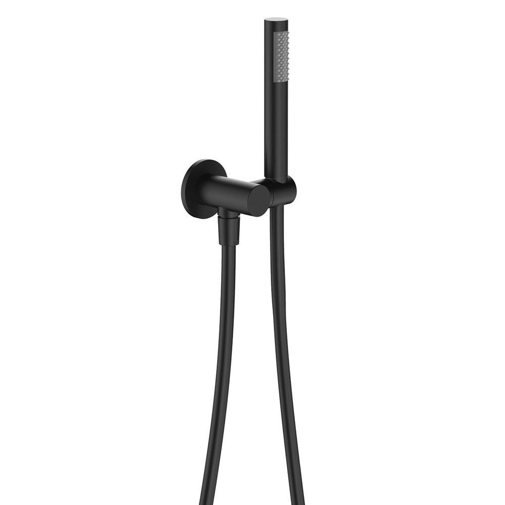 Hustle Hand Shower, Round Plate - Matte Black