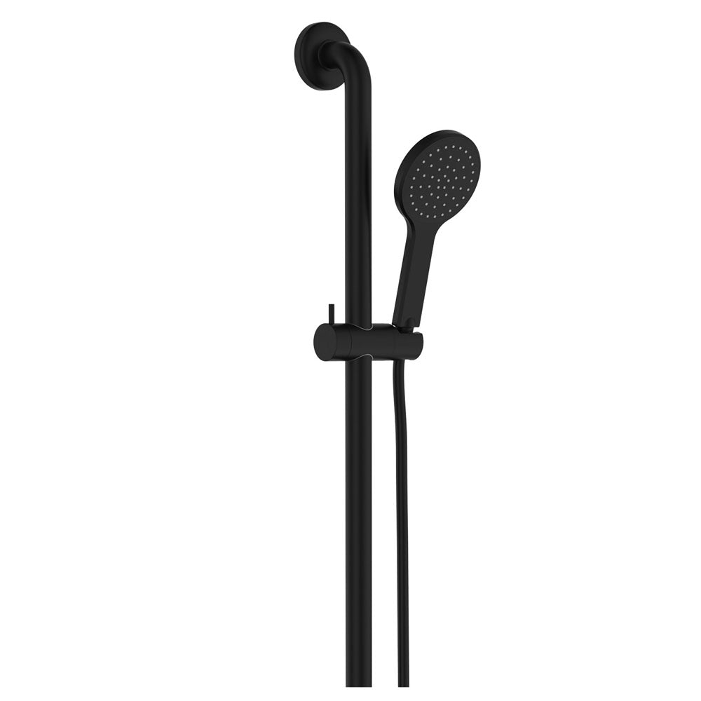 Hustle Care Matte Black Inverted T Rail Shower