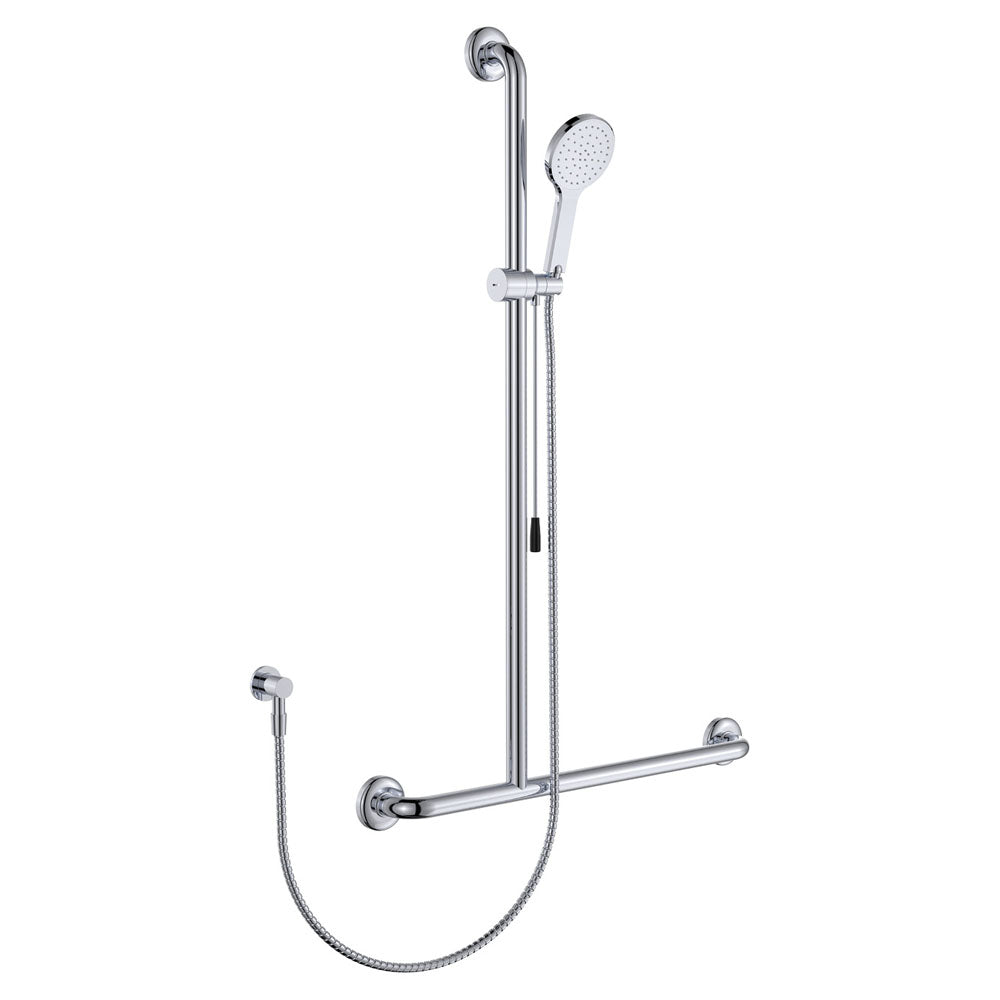 Luciana Care Inverted T Rail Shower with Push/Pull Slider - Left-Hand