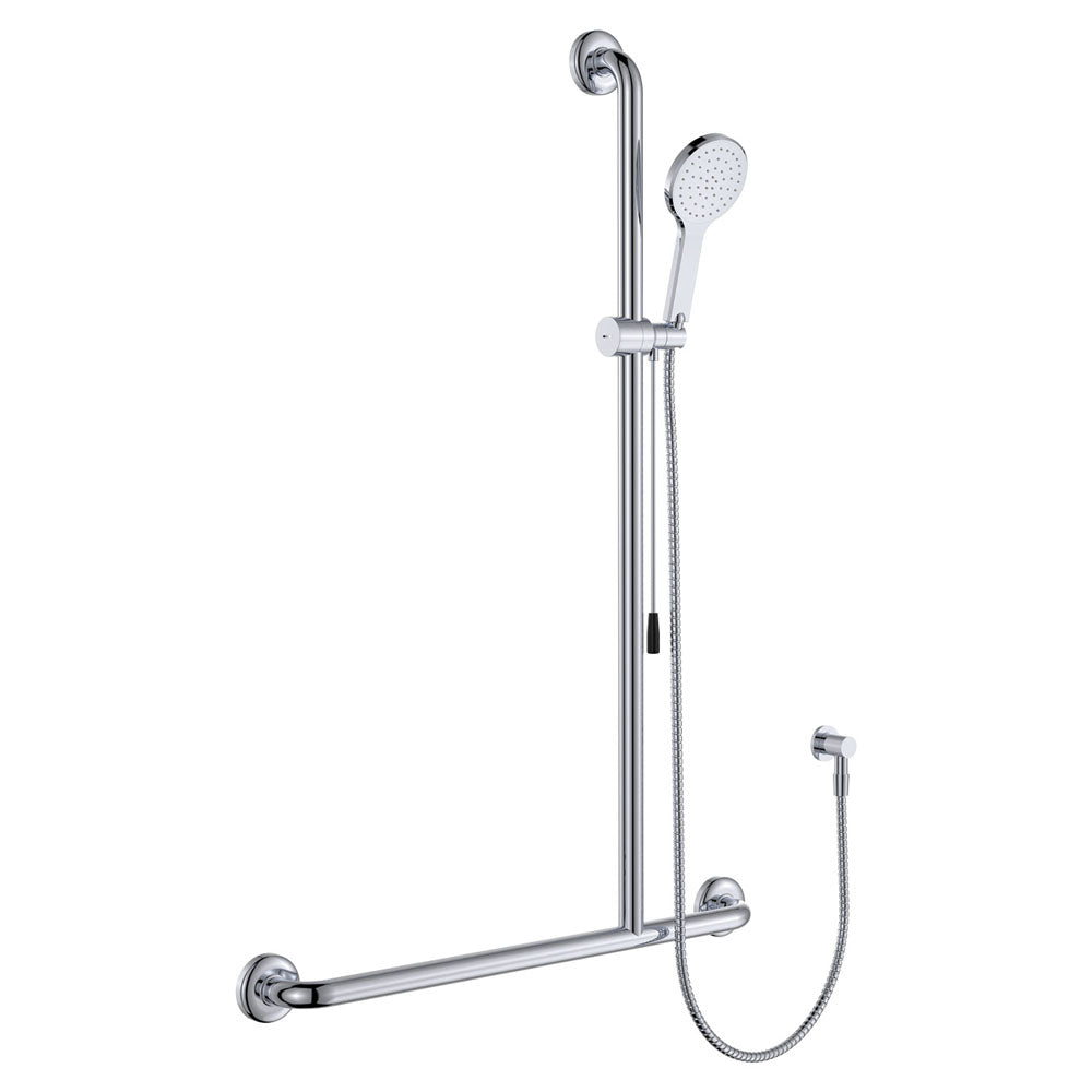 Luciana Care Inverted T Rail Showerwith Push/Pull Slider - Right-Hand