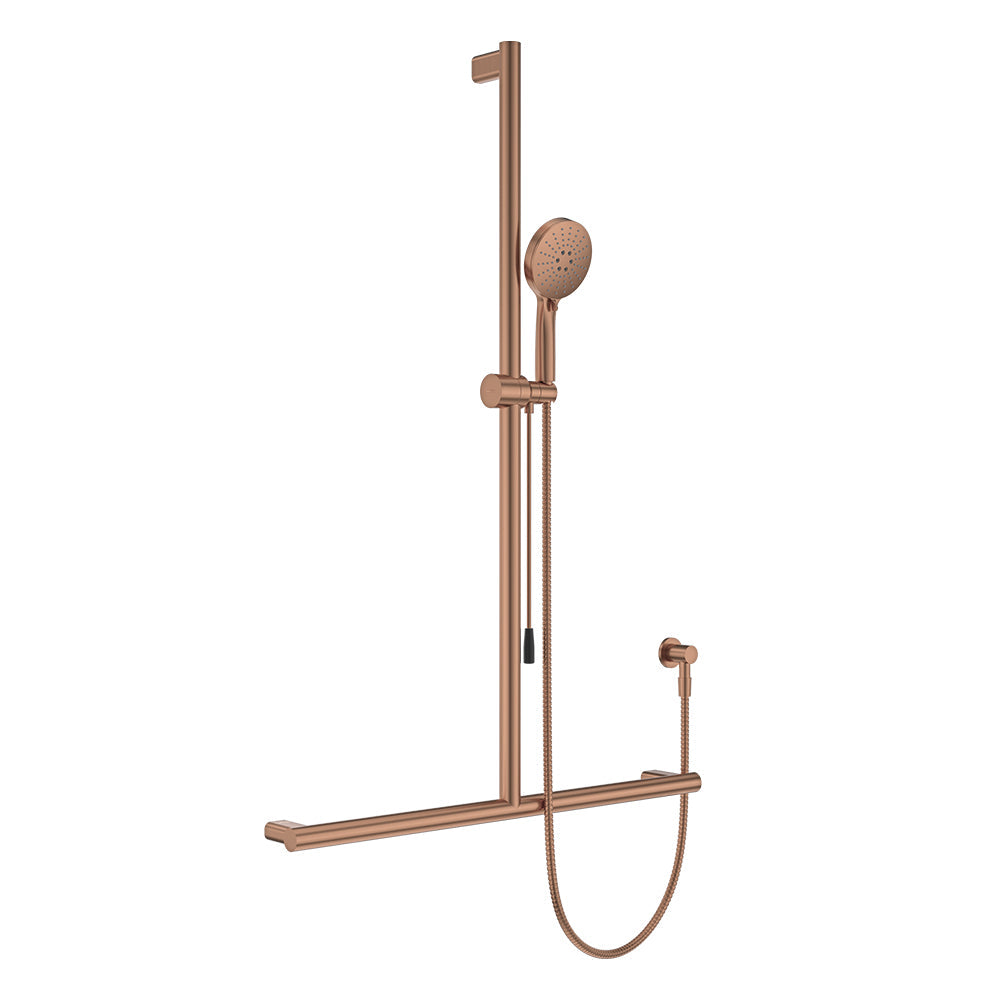 Care Inverted T Rail Shower with Push/Pull Slider