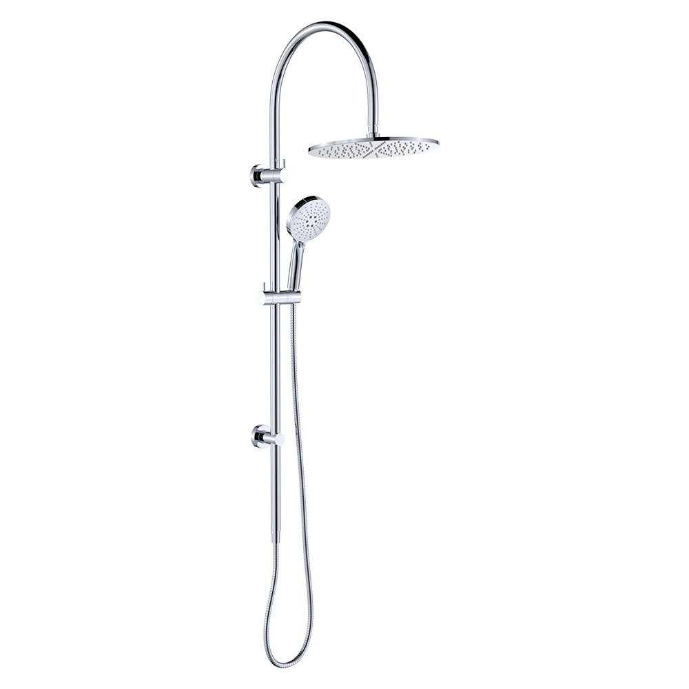 Empire Slim Curved Twin Shower - Chrome