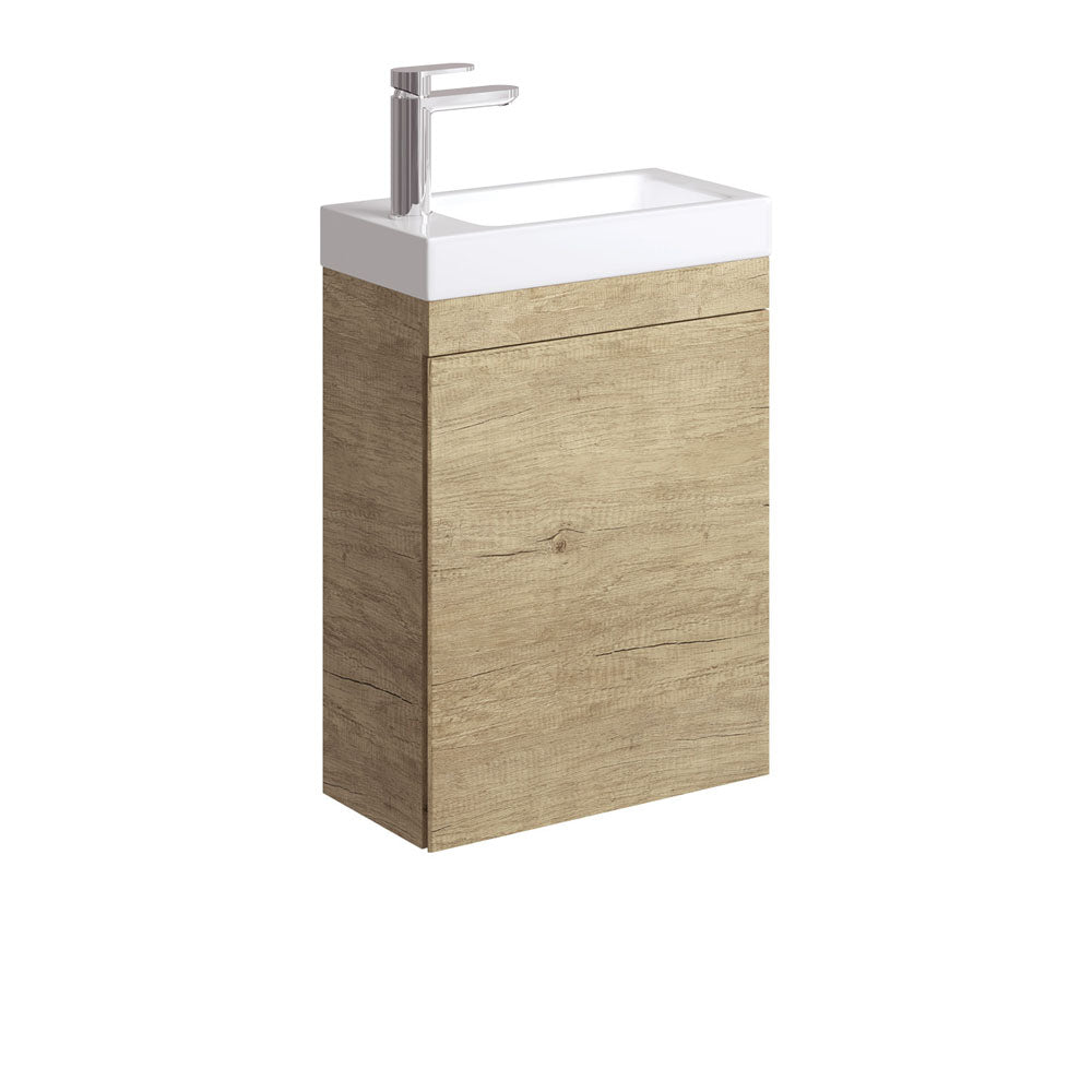 Denzel Edge 450 Ensuite Wall-Hung Vanity, Scandi Oak