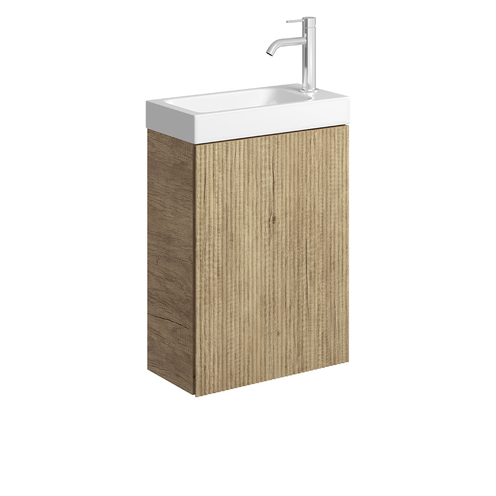 Denzel Minka 450 Wall-Hung Vanity, No Overflow, Scandi Oak