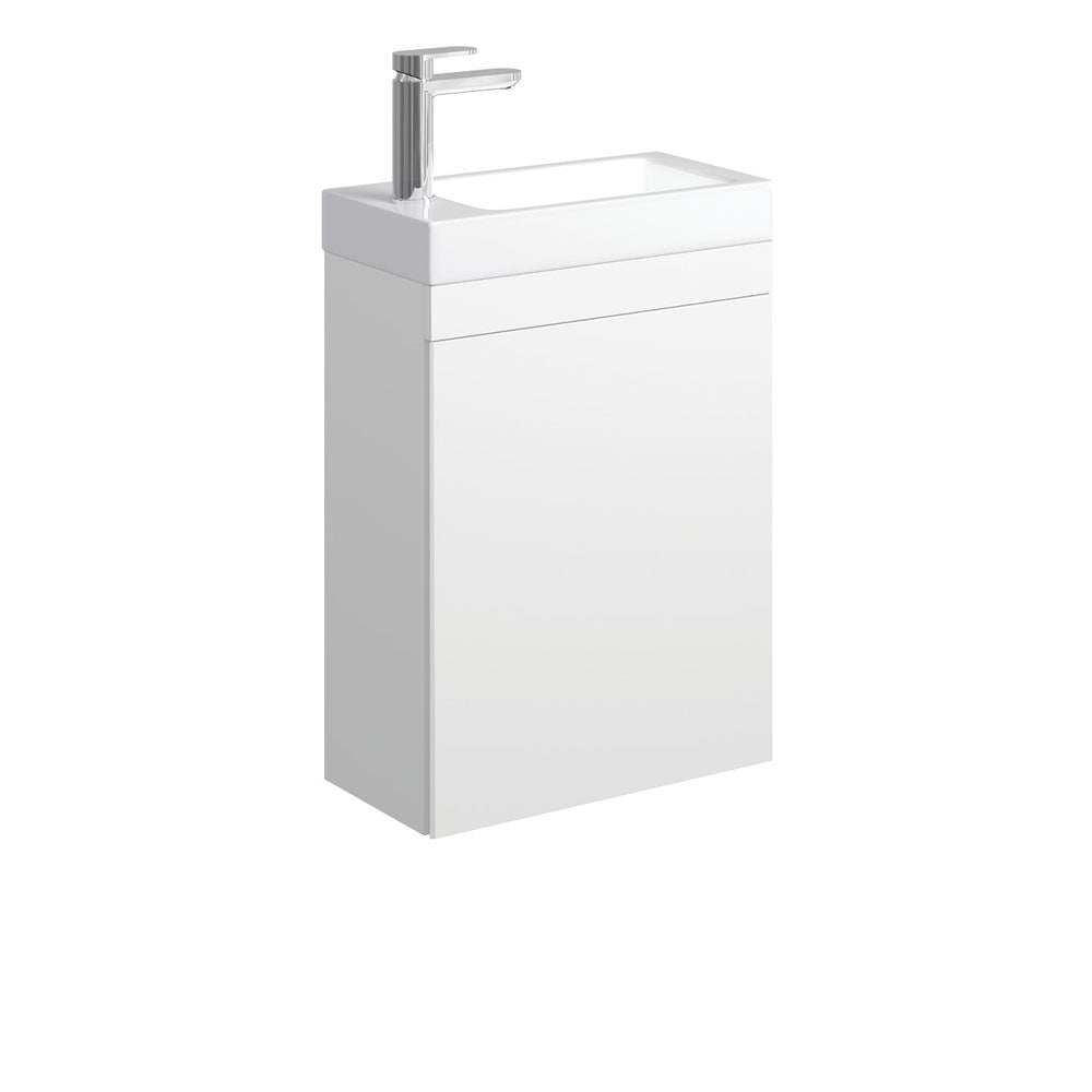 Denzel Edge 450 Ensuite Wall-Hung Vanity, Satin White
