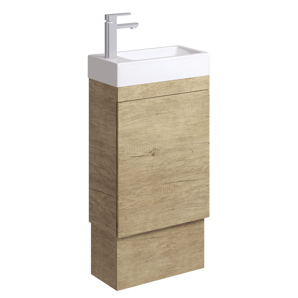 Edge 450 Ensuite Vanity on Kickboard, No Overflow, Scandi Oak