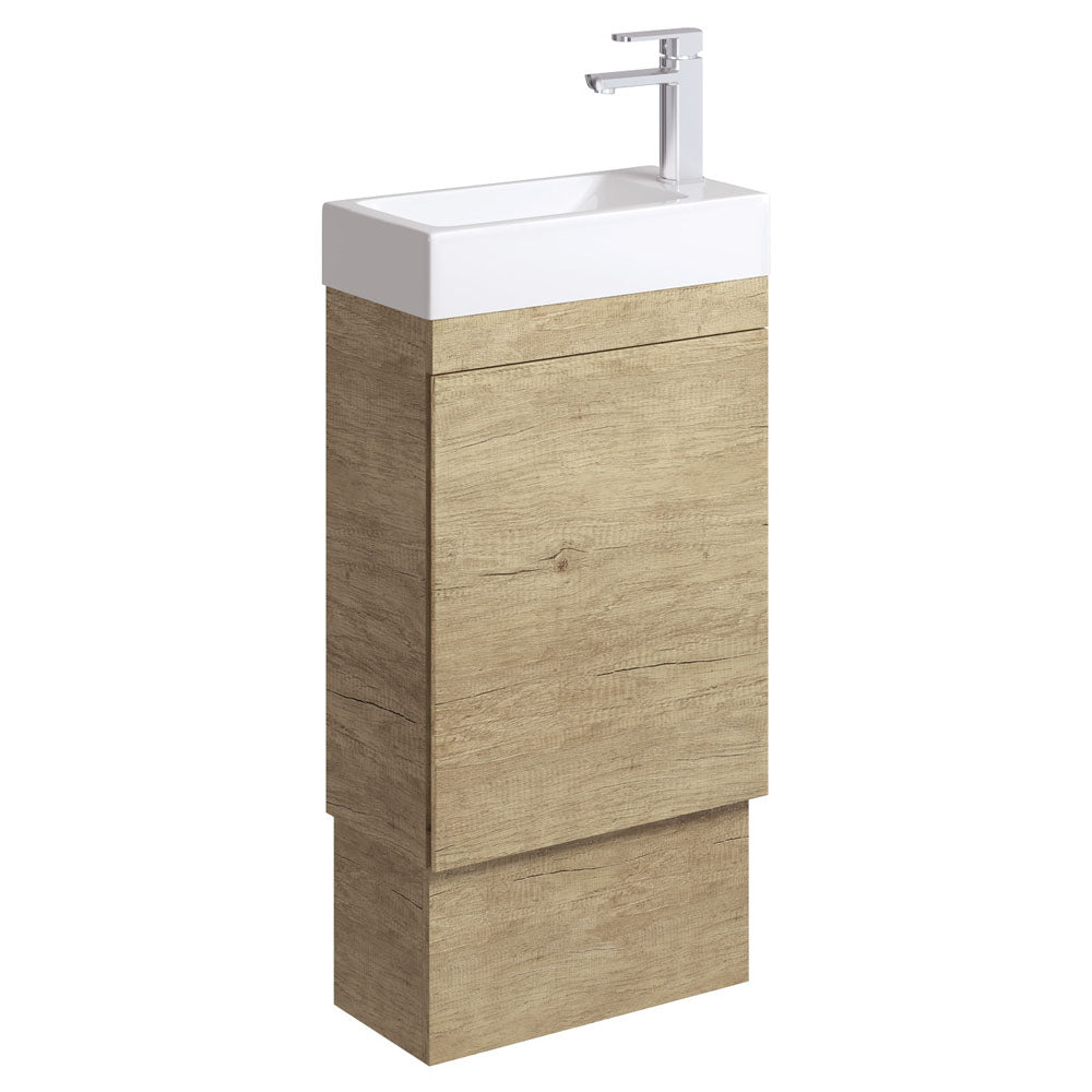 Edge 450 Ensuite Vanity on Kickboard, No Overflow, Scandi Oak
