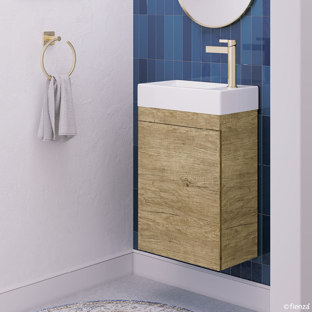Edge 450 Ensuite Wall-Hung Vanity with Overflow, Scandi Oak