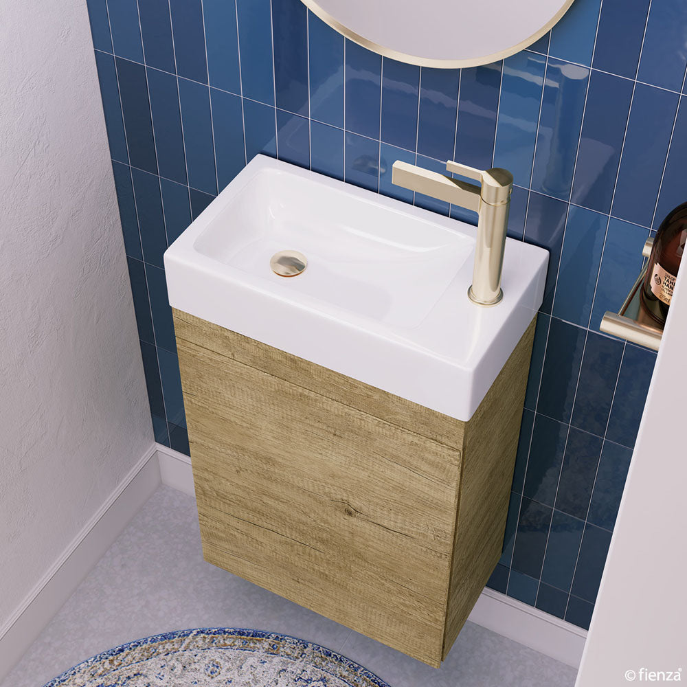 Edge 450 Ensuite Wall-Hung Vanity, No Overflow, Scandi Oak