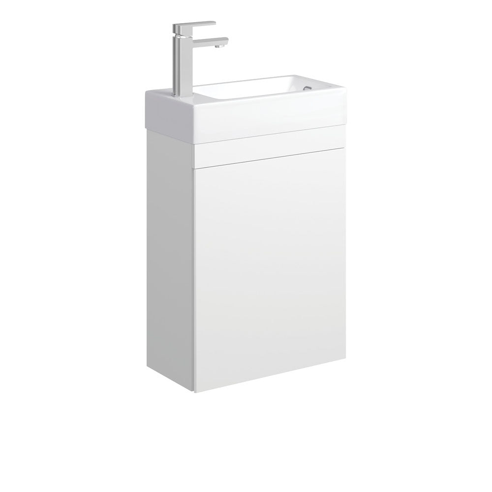 Edge 450 Ensuite Wall-Hung Vanity with Overflow, Satin White
