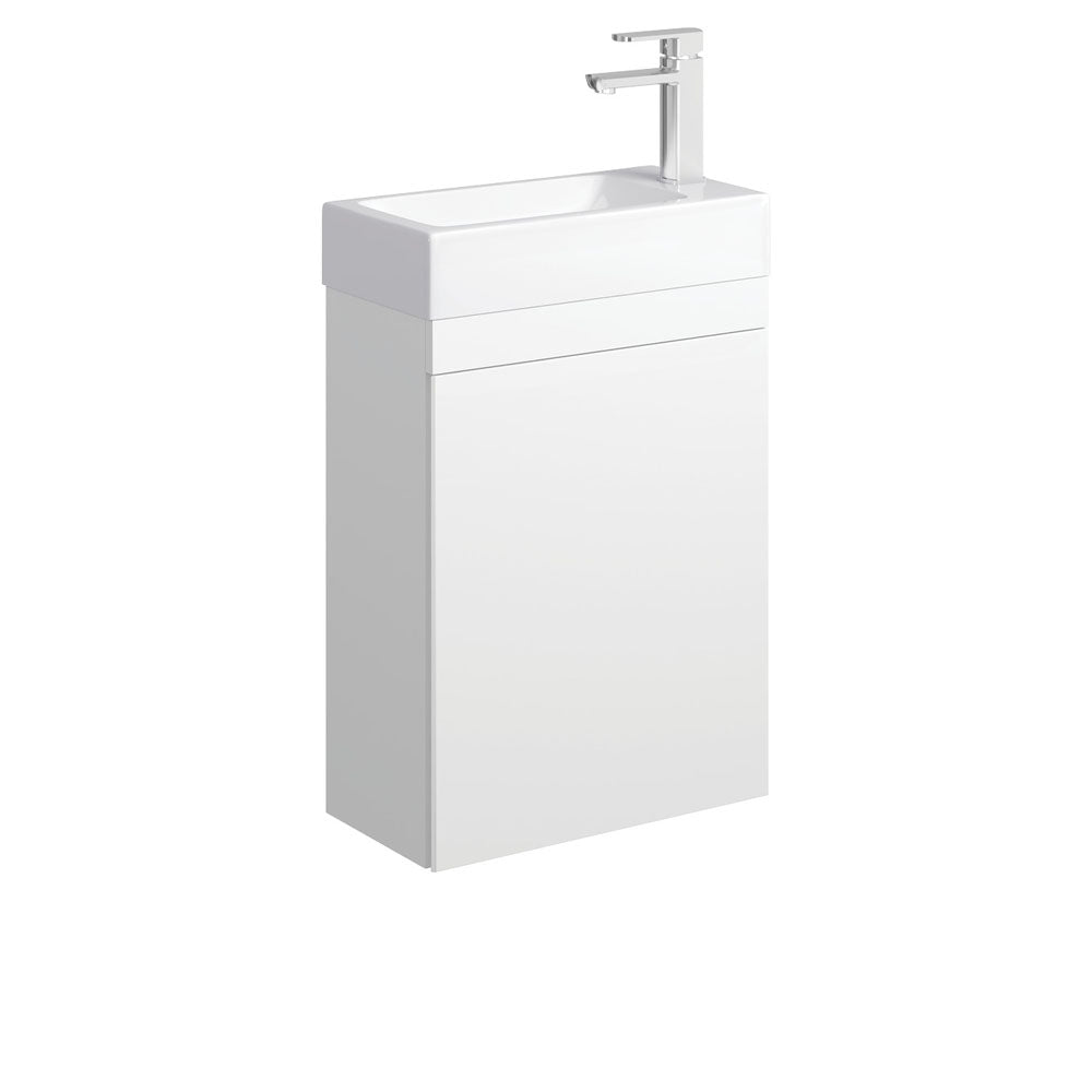 Edge 450 Ensuite Wall-Hung Vanity with Overflow, Satin White