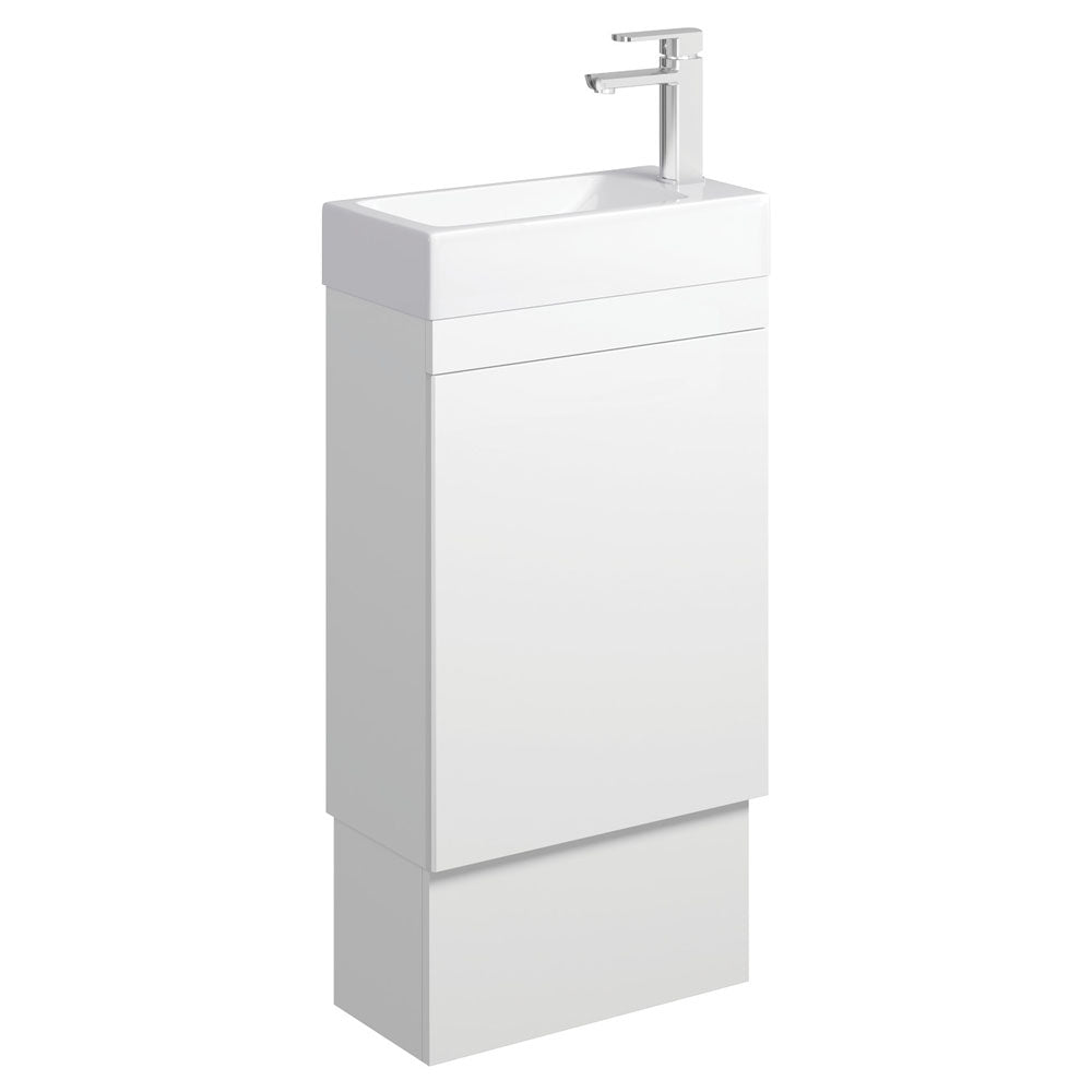 Edge 450 Ensuite Vanity on Kickboard, No Overflow, Satin White