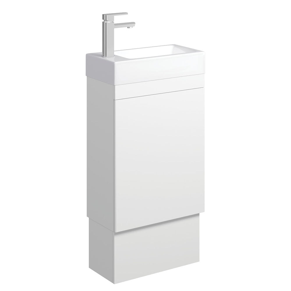 Edge 450 Ensuite Vanity on Kickboard, No Overflow, Satin White