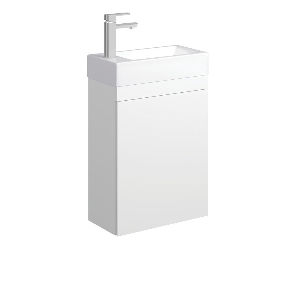 Edge 450 Ensuite Wall-Hung Vanity, No Overflow, Satin White