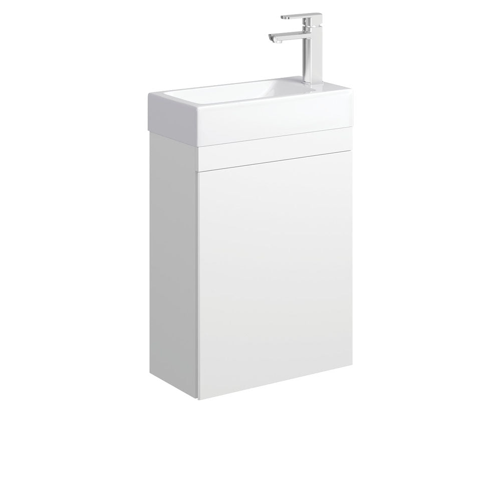 Edge 450 Ensuite Wall-Hung Vanity, No Overflow, Satin White
