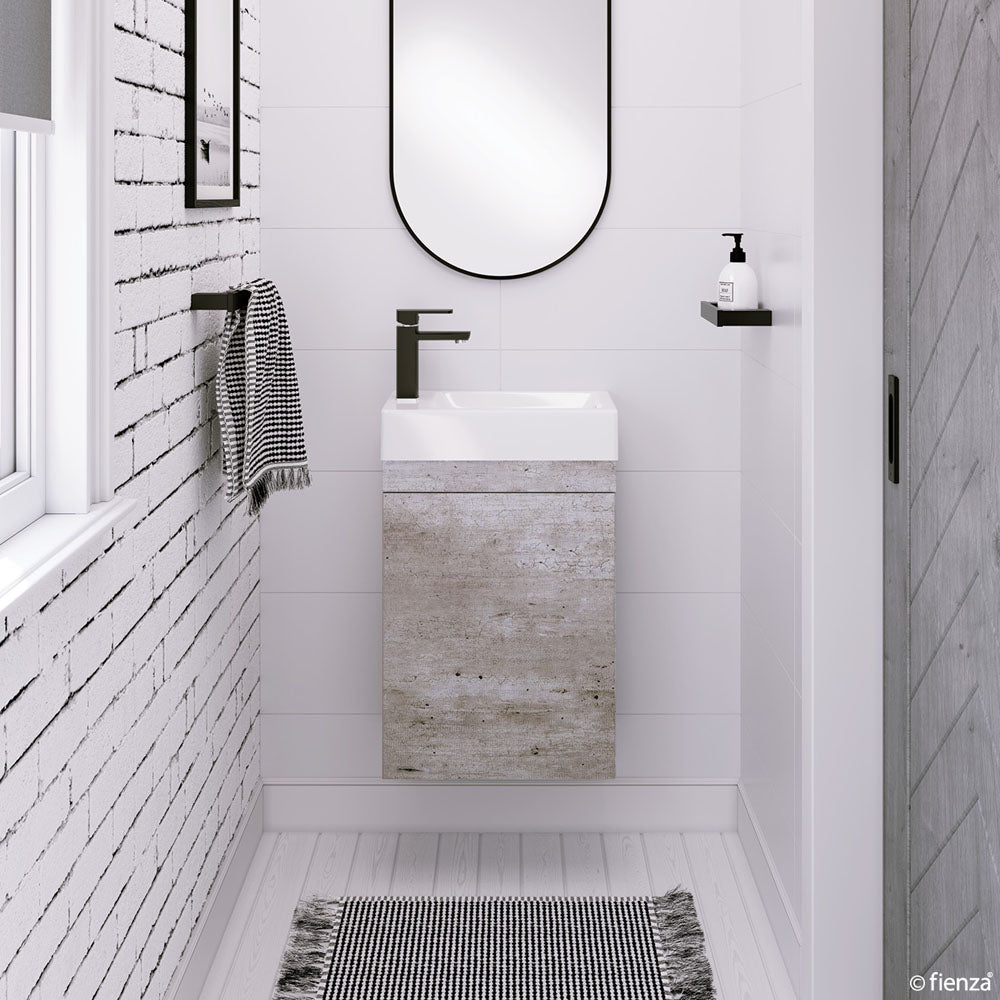 Edge 450 Ensuite Vanity on Kickboard with Overflow, Industrial