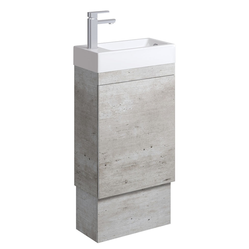 Edge 450 Ensuite Vanity on Kickboard with Overflow, Industrial