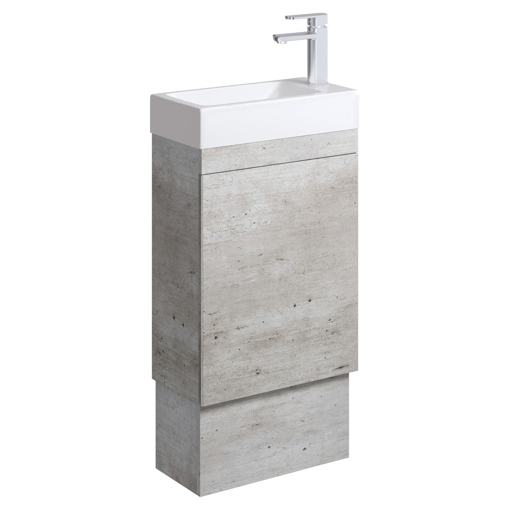 Edge 450 Ensuite Vanity on Kickboard with Overflow, Industrial