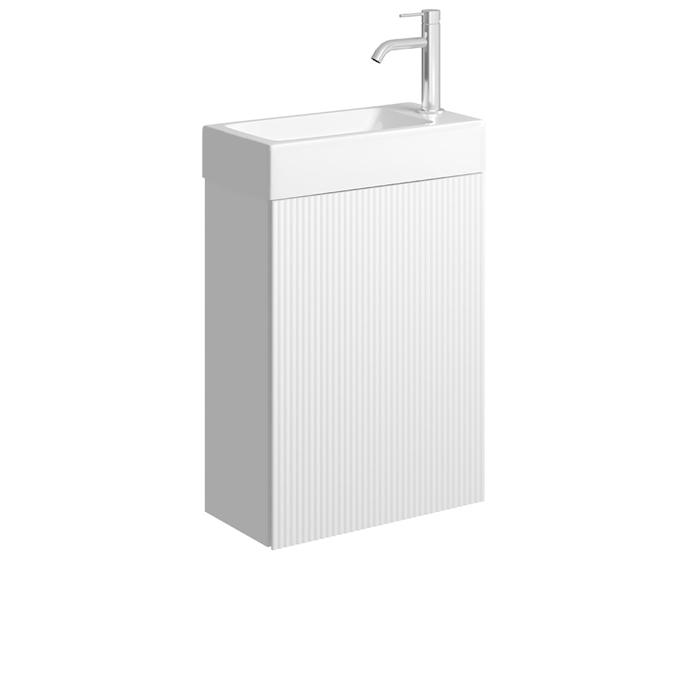 Minka 450 Wall-Hung Vanity, No Overflow, Satin White