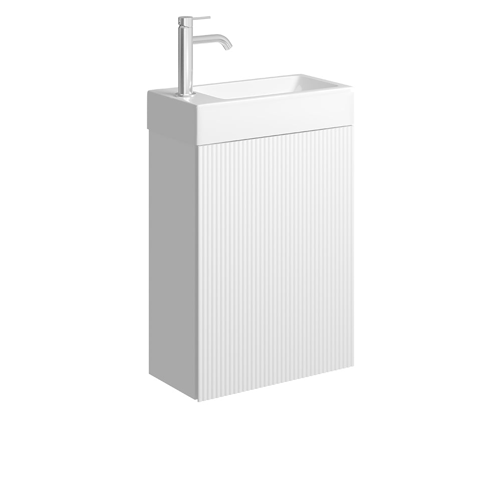 Minka 450 Wall-Hung Vanity, No Overflow, Satin White