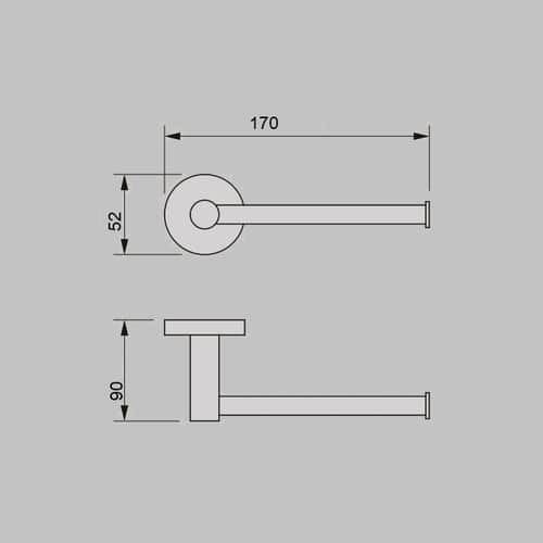 TIARA Toilet Roll Holder - Blue Bathware 